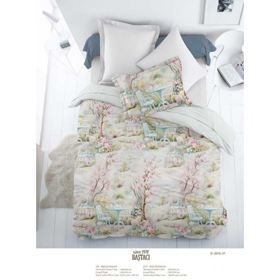 3076 V 1 Pigment Baskı Dijital Nevresim Kumaş