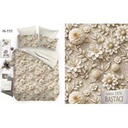 H-111 Reaktif Baskı Koyu Dijital Nevresim Kumaş 