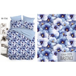 H-114 Reaktif Baskı Koyu Dijital Nevresim Kumaş 