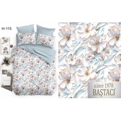 H-115 Reaktif Baskı Koyu Dijital Nevresim Kumaş 