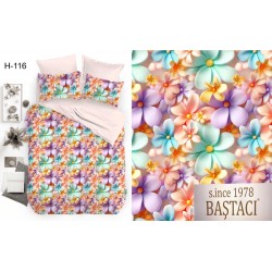 H-116 Reaktif Baskı Koyu Dijital Nevresim Kumaş 