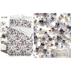 H-119 Reaktif Baskı Koyu Dijital Nevresim Kumaş 