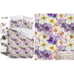 H-120 Reaktif Baskı Koyu Dijital Nevresim Kumaş 