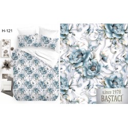 H-121 Reaktif Baskı Koyu Dijital Nevresim Kumaş 