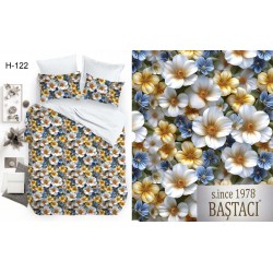 H-122 Reaktif Baskı Koyu Dijital Nevresim Kumaş 