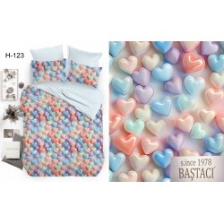 H-123 Reaktif Baskı Koyu Dijital Nevresim Kumaş 