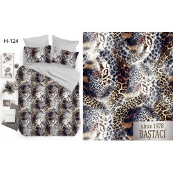 H-124 Reaktif Baskı Koyu Dijital Nevresim Kumaş 