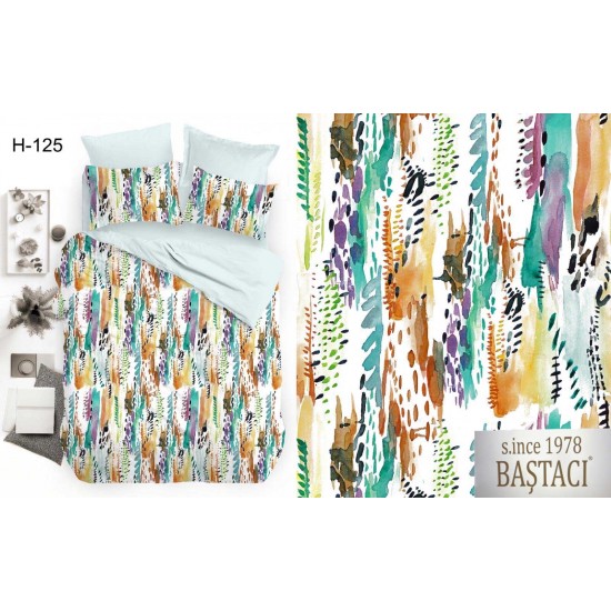 H-125 Reaktif Baskı Koyu Dijital Nevresim Kumaş 