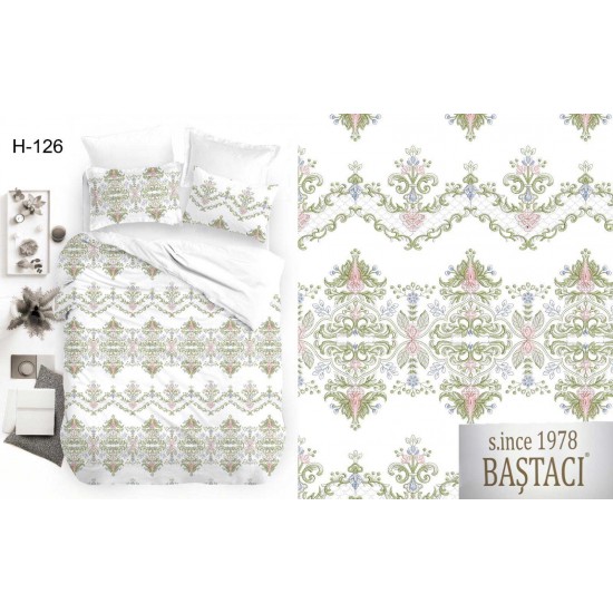 H-126 Reaktif Baskı Koyu Dijital Nevresim Kumaş 