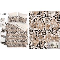 H-127 Reaktif Baskı Koyu Dijital Nevresim Kumaş 