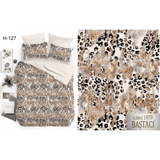 H-127 Reaktif Baskı Koyu Dijital Nevresim Kumaş 