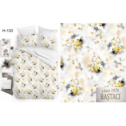 H-133 Reaktif Baskı Koyu Dijital Nevresim Kumaş 