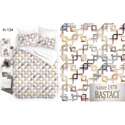 H-134 Reaktif Baskı Koyu Dijital Nevresim Kumaş 