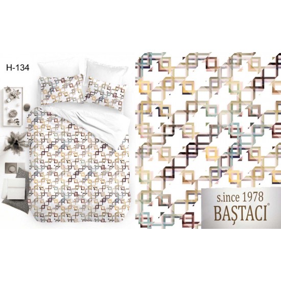 H-134 Reaktif Baskı Koyu Dijital Nevresim Kumaş 