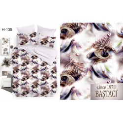 H-135 Reaktif Baskı Koyu Dijital Nevresim Kumaş 