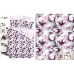 H-136 Reaktif Baskı Koyu Dijital Nevresim Kumaş 