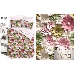 H-139 Reaktif Baskı Koyu Dijital Nevresim Kumaş 