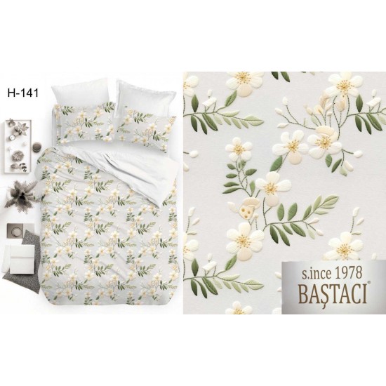 H-141 Reaktif Baskı Koyu Dijital Nevresim Kumaş 