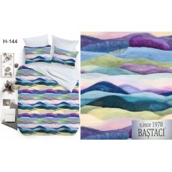 H-144 Reaktif Baskı Koyu Dijital Nevresim Kumaş 