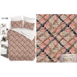 H-146 Reaktif Baskı Koyu Dijital Nevresim Kumaş 