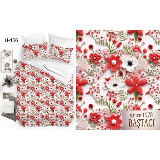 H-156 Reaktif Baskı Koyu Dijital Nevresim Kumaş 