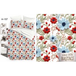 H-157 Reaktif Baskı Koyu Dijital Nevresim Kumaş 