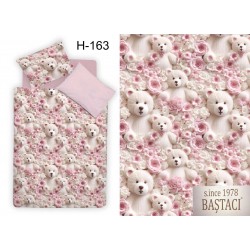 H-163 Reaktif Baskı Koyu Dijital Nevresim Kumaş 