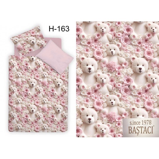 H-163 Reaktif Baskı Koyu Dijital Nevresim Kumaş 