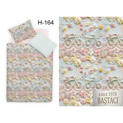 H-164 Reaktif Baskı Koyu Dijital Nevresim Kumaş 