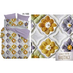 H-166 Reaktif Baskı Koyu Dijital Nevresim Kumaş 