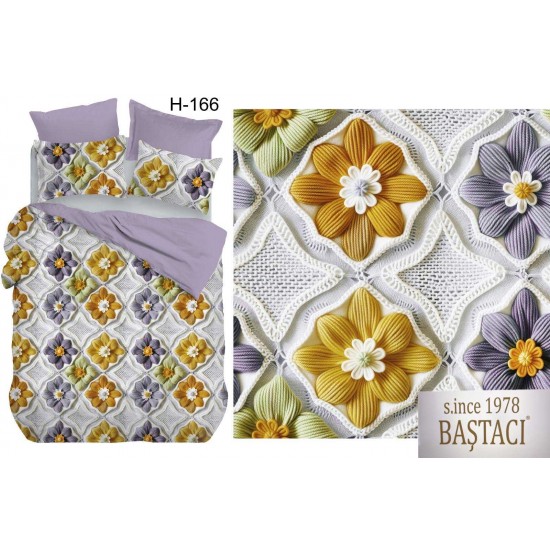 H-166 Reaktif Baskı Koyu Dijital Nevresim Kumaş 