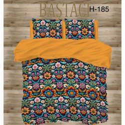 H-185 Reaktif Baskı Koyu Dijital Nevresim Kumaş 