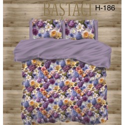 H-186 Reaktif Baskı Koyu Dijital Nevresim Kumaş 