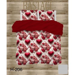 H-206 Reaktif Baskı Koyu Dijital Nevresim Kumaş 