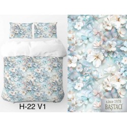 H-22-V1 Reaktif Baskı Koyu Dijital Nevresim Kumaş 