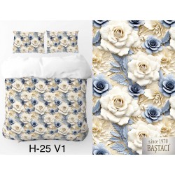 H-25-V1 Reaktif Baskı Koyu Dijital Nevresim Kumaş 