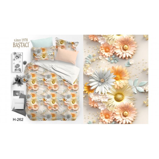 H-359 Reaktif Baskı Koyu Dijital Nevresim Kumaş 