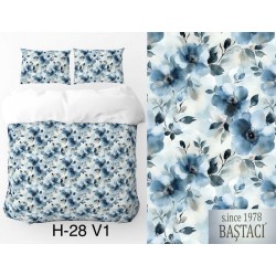 H-28-V1 Reaktif Baskı Koyu Dijital Nevresim Kumaş 