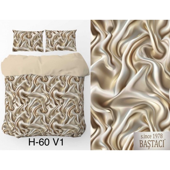 H-60-V1 Reaktif Baskı Koyu Dijital Nevresim Kumaş 