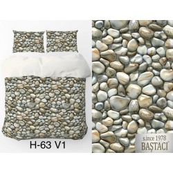 H-63-V1 Reaktif Baskı Koyu Dijital Nevresim Kumaş 