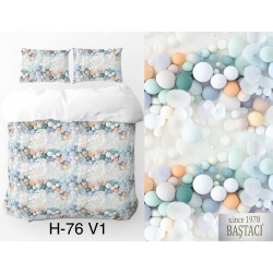 H-76-V1 Reaktif Baskı Koyu Dijital Nevresim Kumaş 