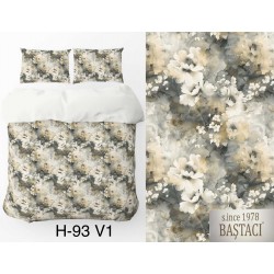 H-93-V1 Reaktif Baskı Koyu Dijital Nevresim Kumaş 