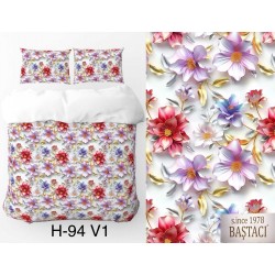 H-94-V1 Reaktif Baskı Koyu Dijital Nevresim Kumaş 