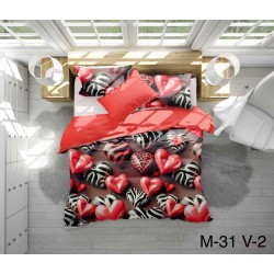 M-31-V-2 Reaktif Baskı Koyu Dijital Nevresim Kumaş 