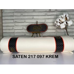 217097 Saten Kumaş Krem