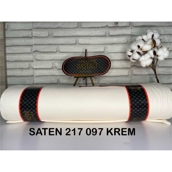 217097 Saten Kumaş Krem